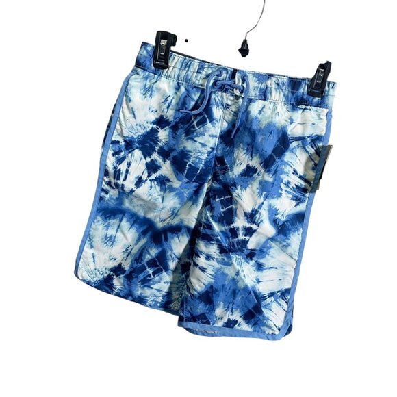 Gap Kids Boys XXL Blue Tie Dye Swim Shorts Elastic Waist - Picture 2 of 5